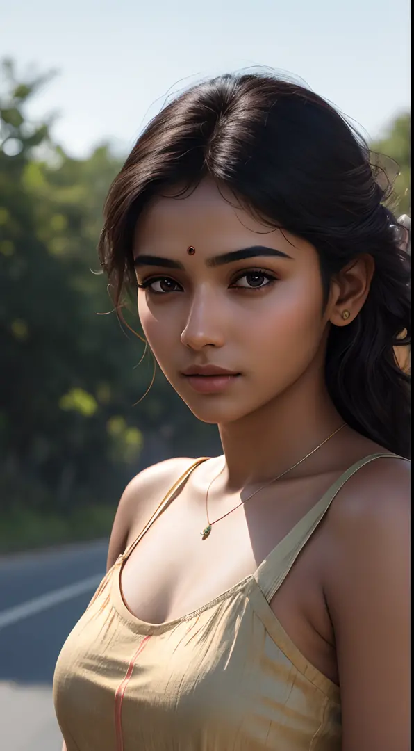 lifelike， high - resolution：1.3）， 1 Indian girl with a perfect