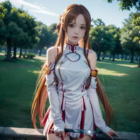 wide-angle, whole-length, a，asuna，sword art online, color color