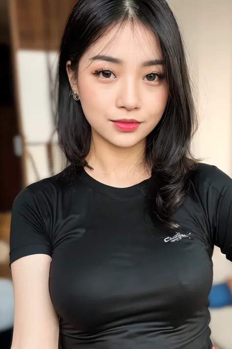 25 years old woman, bokeh, (photorealistic:1.4, realistic), highly detailed CG unified 8K wallpapers, 1girl, ((slender body:1)), looking at viewer, (HQ skin:1.4), 8k uhd, dslr, soft lighting, high quality, film grain, Fujifilm XT3, (((upper body:1.4))), ((...