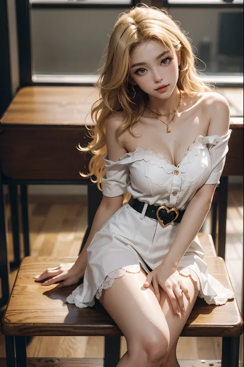 ((full body)), Shot from a random perspective, 22-year-old Japanese model, slim, Slimming the waist, curlies, White lace shirt, ...