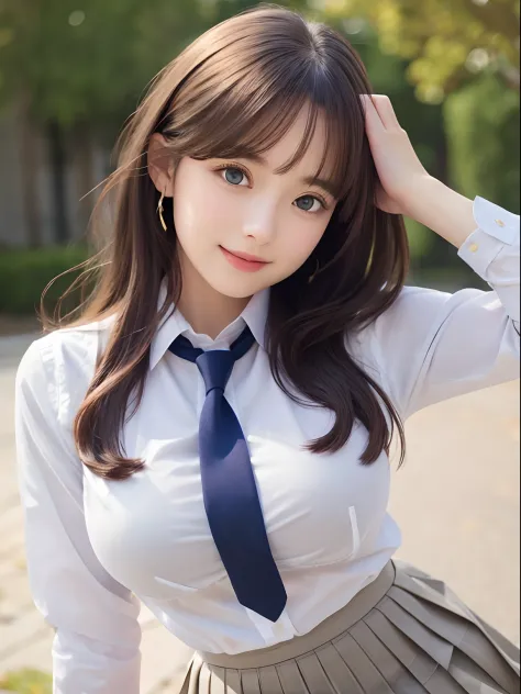 8K, Best Quality, real picture, Intricate details, ultra-detailliert, 超A high resolution, Depth Field,(Photorealistic,Realistic:1.2),masutepiece , straight-on shot , from miiddle ,
1girl in, AI_chan, an extremely beautiful 17-year-old girl, Innocent big ey...
