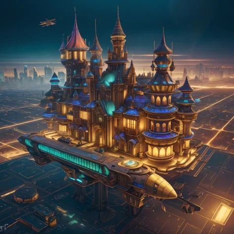 Model
DreamShaper ,SteampunkSchematics, Ten Unusual Military Fighters Fly Over Futuristic City ! From above, you can see unusual...