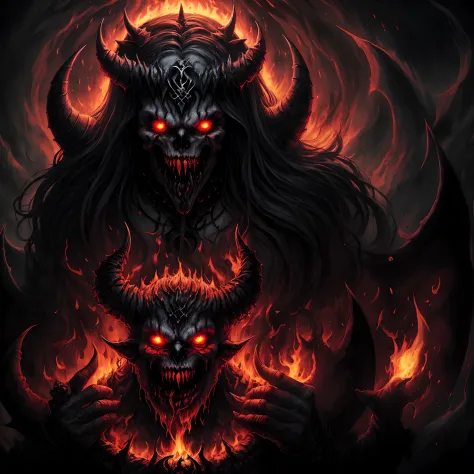Dark men satanic hell