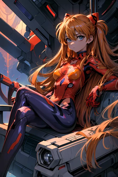 (masterpiece), best quality, expressive eyes, perfect face, 1girl, solo, souryuu asuka langley, interface headset, red bodysuit,...
