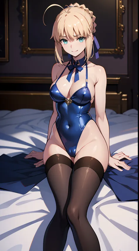 NSFW、（masutepiece、of the highest quality、Best Quality、Official art、Beautiful CG,）artoria、Colossal tits、Photorealsitic、（Rolling eyes:1.5）、masturbation、Smile embarrassedly、Heart symbol in the eye、NSFW、Vegas Casinos、Slingshot swimsuit、neck tie、tights