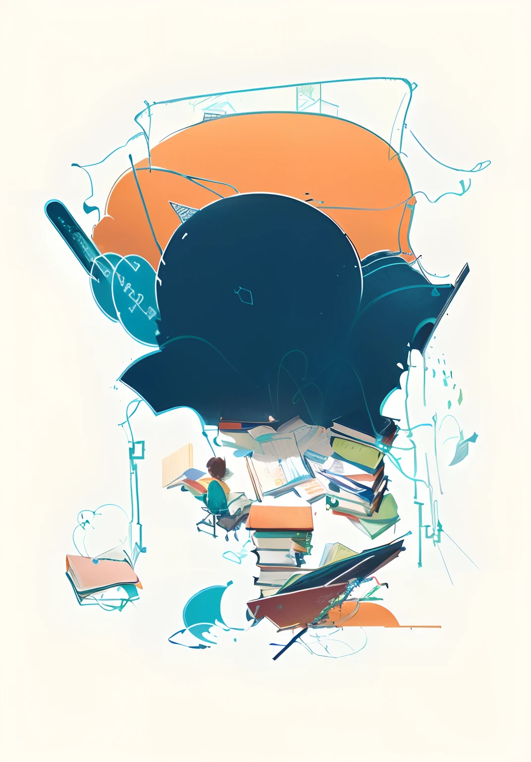 イラスト　アート　「FLAT NOSE」 No.11 イラストアート「FLAT NOSE」 No.11