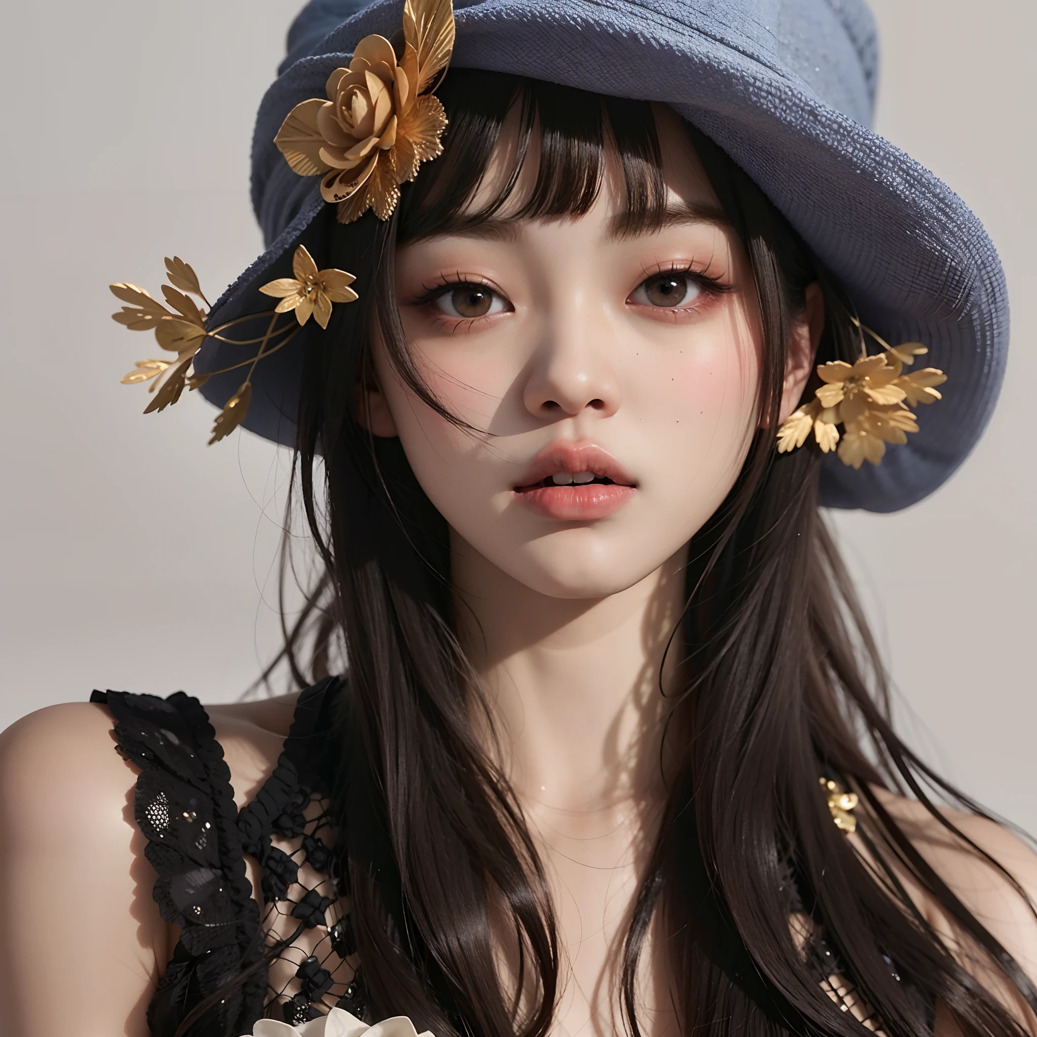 a close up of a woman in a black dress posing for a picture, Jennie Blackpink, gemma chen, young cute wan asian face, Marin Kitagawa, xintong chen, wenfei ye, jossi do blackpink, lulu chen, shiori teshirogi, aoi ogata | | | | | | | | | | | | | | | | | | | | | | |, she's facing the camera, kiyoko suzuki, yanjun chengt