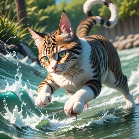 A Cat Swimming Underwater. an AI Generated Image of an Adventurous Feline.  Stock Illustration - Illustration of generated, domesticated: 274050281