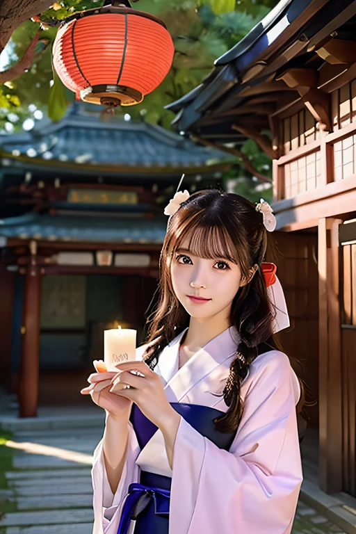 (1girl in:1.3),独奏,__body-parts__,, Official art, Unity 8k Wallpaper, Ultra-detail, Beautiful and aesthetic, Beautiful, masutepiece, Best Quality,Fantastic atmosphere, Calming Palette, Tranquil Mood, Soft shading,, shrine maiden, Charmspell, Amulet familiar, shrine maiden duties,