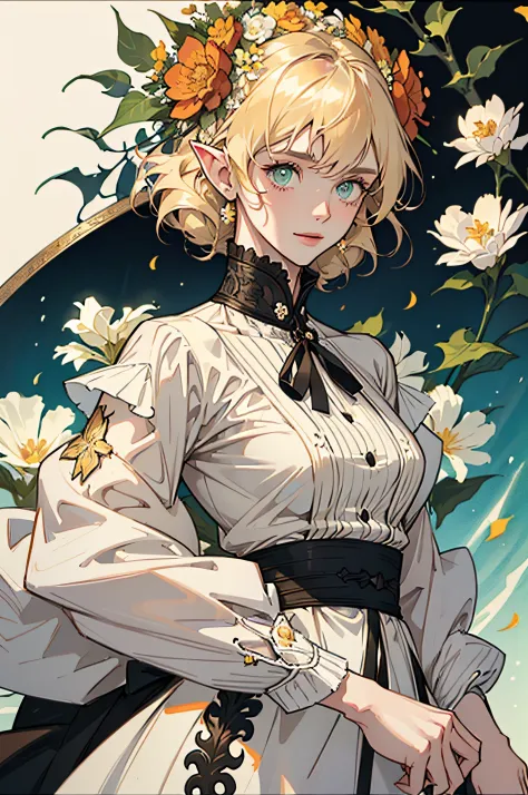 (Art Nouveau:1.25), maximalism artstyle,neon theme,Suprematism,Beautiful detailed flowers, Beautiful detailed eyes,Hyper Detailed,flower,hyper quality,,Eyes,Flowers and hair are the same color,beautifuly color,Face,Her hair is becoming a flower, flower,hai...