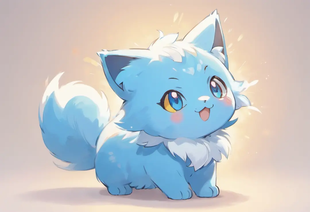 Cute cat with light blue fur,