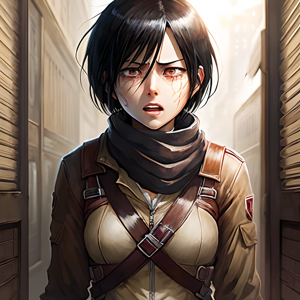 Mikasa ackerman, crying