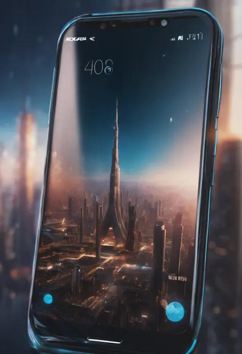 tmasterpiece，Best quality at best，high high quality，extremely detaile，8K，Futuristic ethereal close-up of a mobile phone, smartphone, A mystical environment, Technology meets fantasy, Futuristic phone，AI peripherals, smartphone, Sit at the technical booth, ...