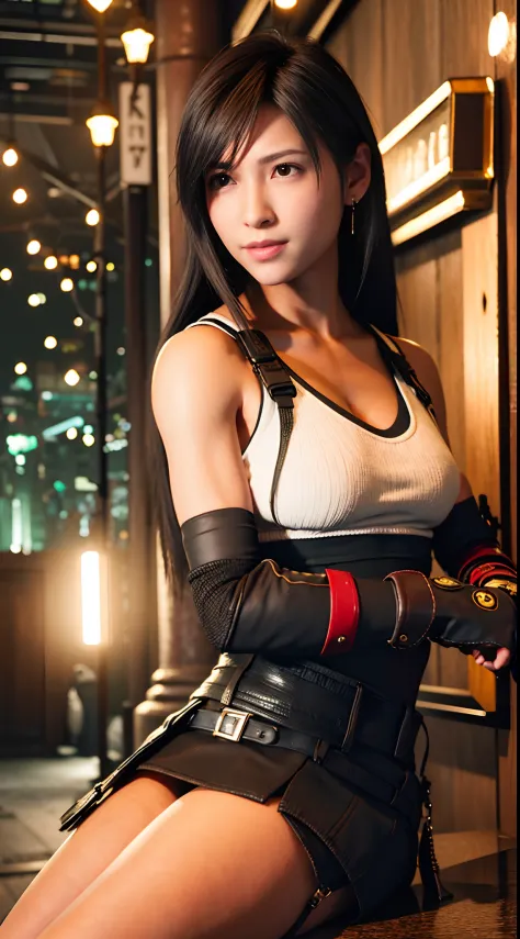 (8K, Best quality, Masterpiece:1.2), (Realistic, photo-realistic:1.37), Ultra-detailed, 《Final Fantasy VII Remake》Detailed portr...