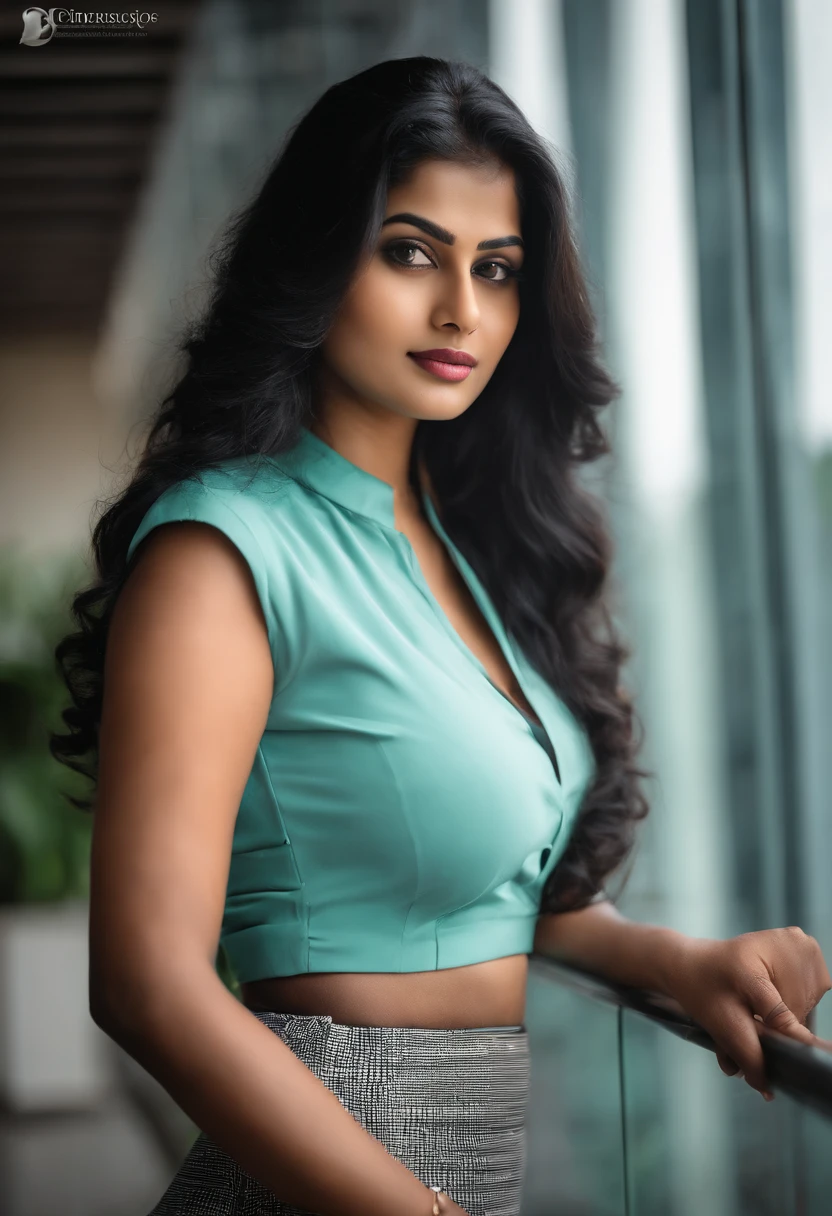 Anusha hot photoshoot in green top and skirt - SeaArt AI