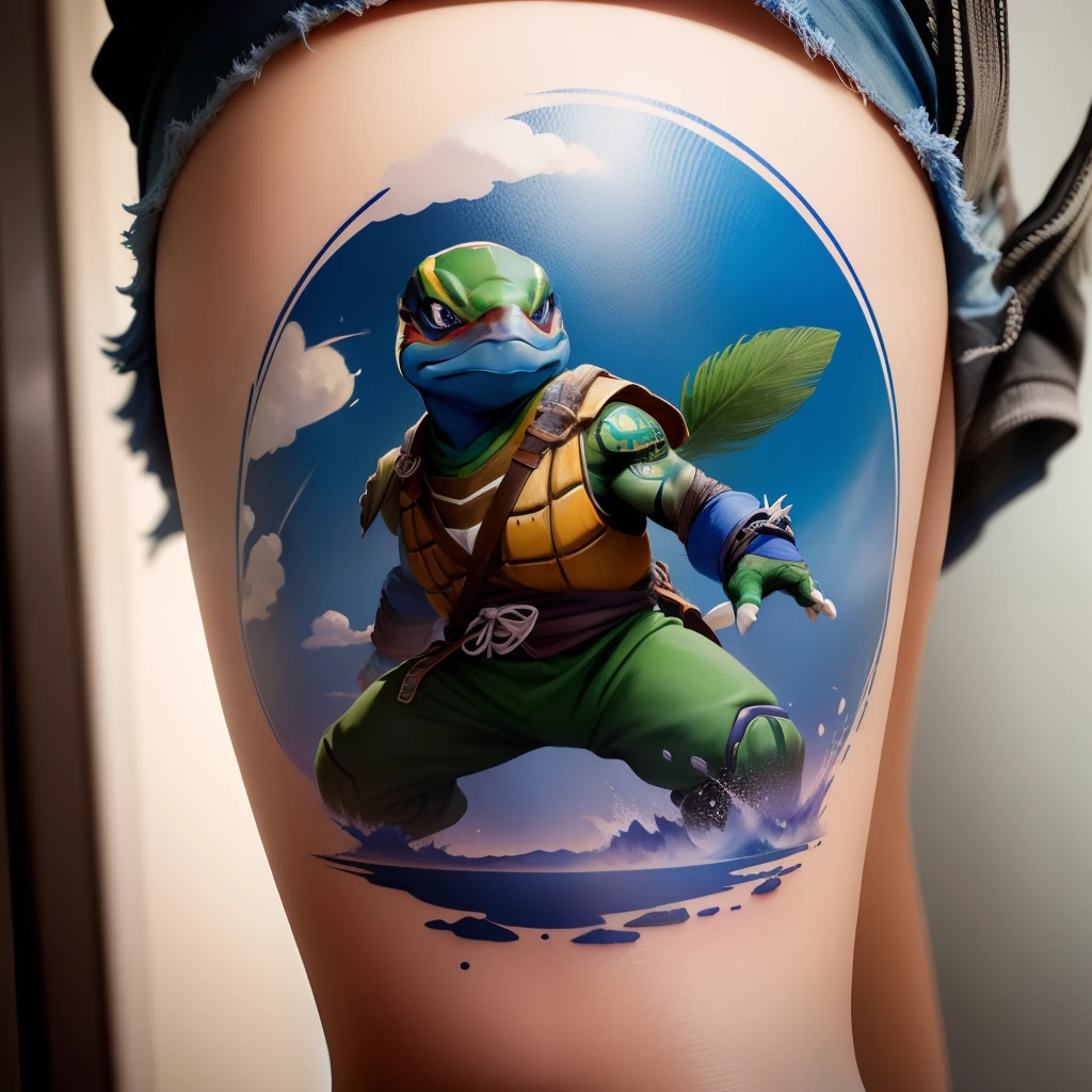 Tattoo: B/W or color? : r/TMNT