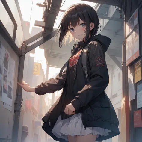 ((top quality, anime, Full limbs, complete fingers, ultra-detailed,high resolution,extremely detailed CG,unity 8k wallpaper, by famous artist, super detailed skin, cinematic lighting, UHD, retina,1080P)),break,(Please draw a girl walking sleepily to school...