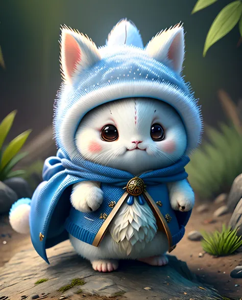 Top image quality、"Create a masterpiece of cute creatures. White Momonga、（Momonga the Wizard）, high detailing, in 8K、Top image q...