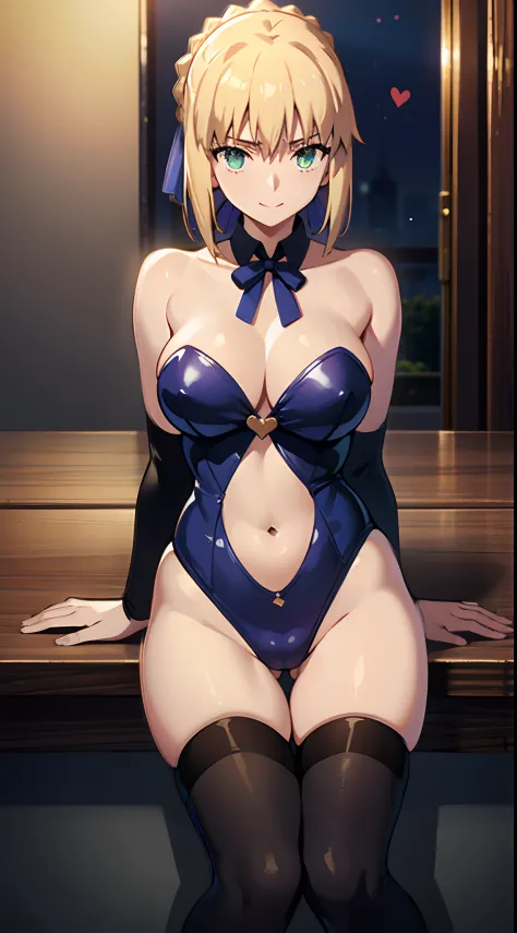 NSFW、（masutepiece、of the highest quality、Best Quality、Official art、Beautiful CG,）artoria、Colossal tits、Photorealsitic、（Rolling eyes:1.5）、masturbation、Smile embarrassedly、Heart symbol in the eye、NSFW、Vegas Casinos、Slingshot swimsuit、tights、neck tie、Navel co...