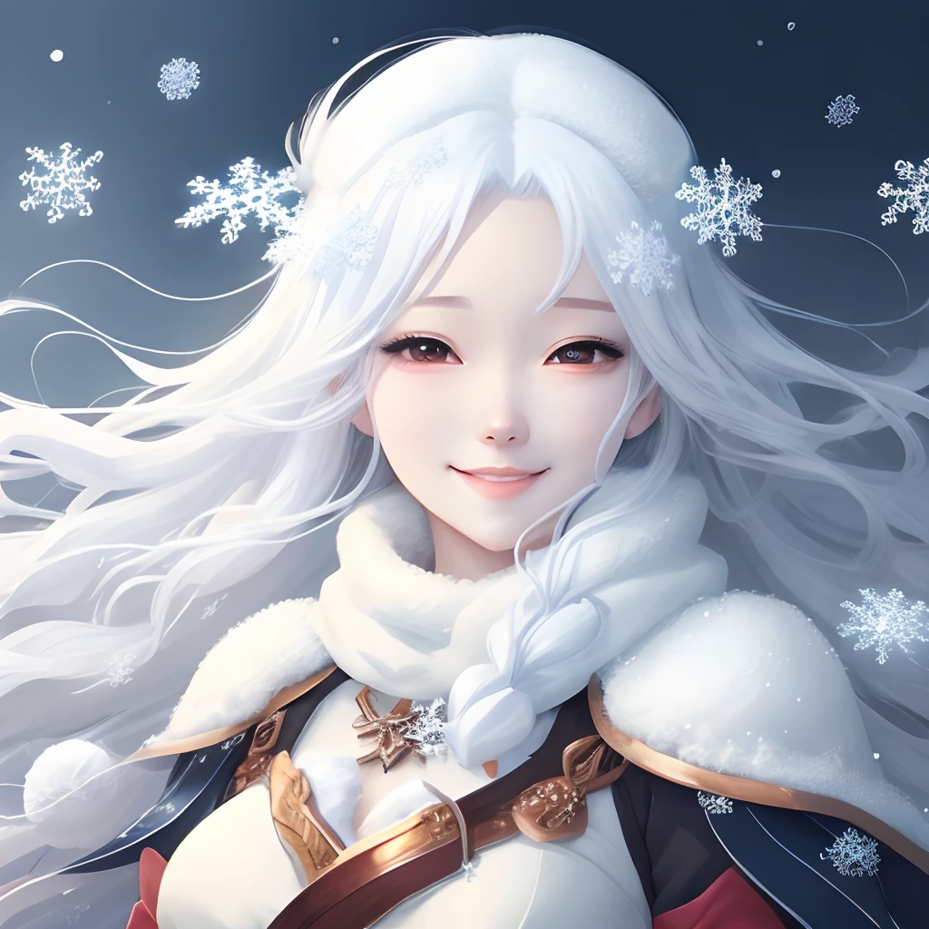 Anime Girl with Snowflake · Creative Fabrica
