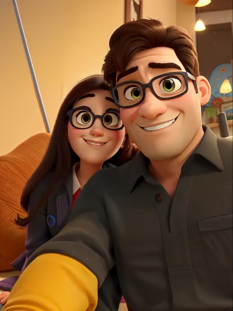 Um casal estilo pixar