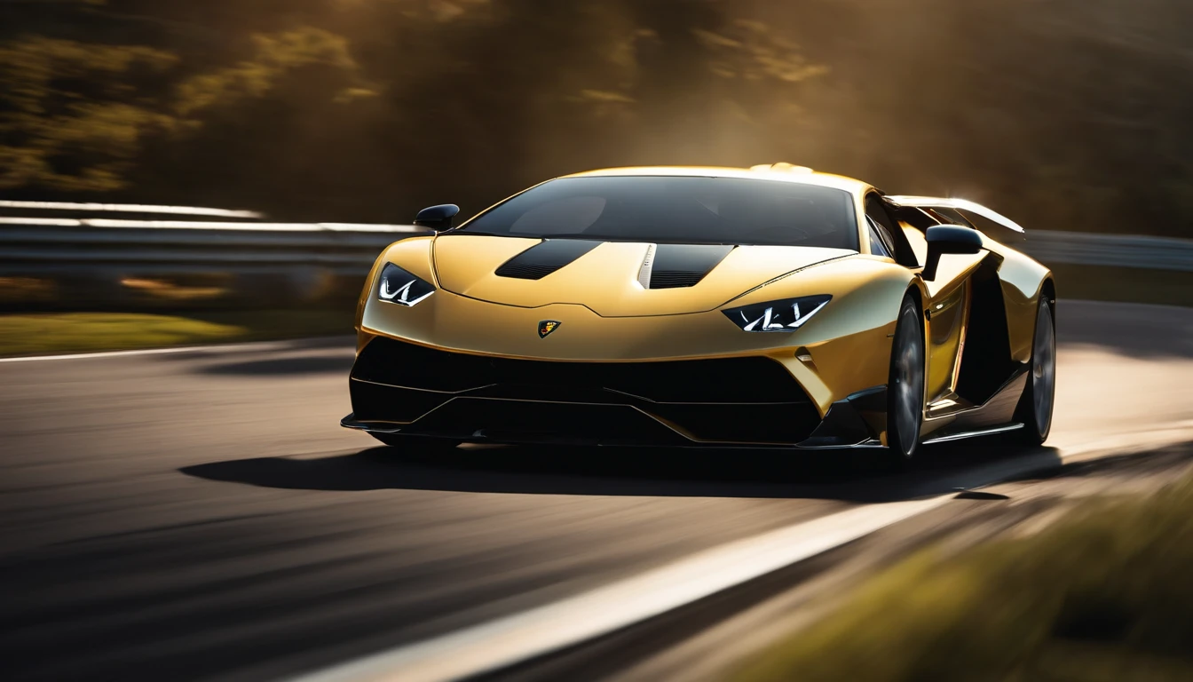 Envision a thrilling moment captured in time: a Lamborghini V12 Vision ...