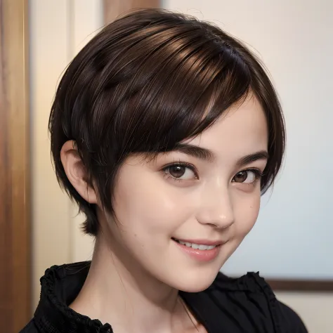 97
(a 20 yo woman,is standing), (A hyper-realistic), (high-level image quality), ((short-hair:1.46)), (Hair smooth), (Gentle smile), (Keep your mouth shut)