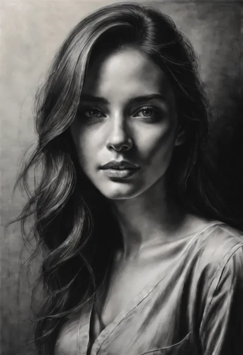 best quality,ultra-detailed,realistic sketch:1.5,charcoal,portrait,paper texture,detailed facial features,shading and highlights...