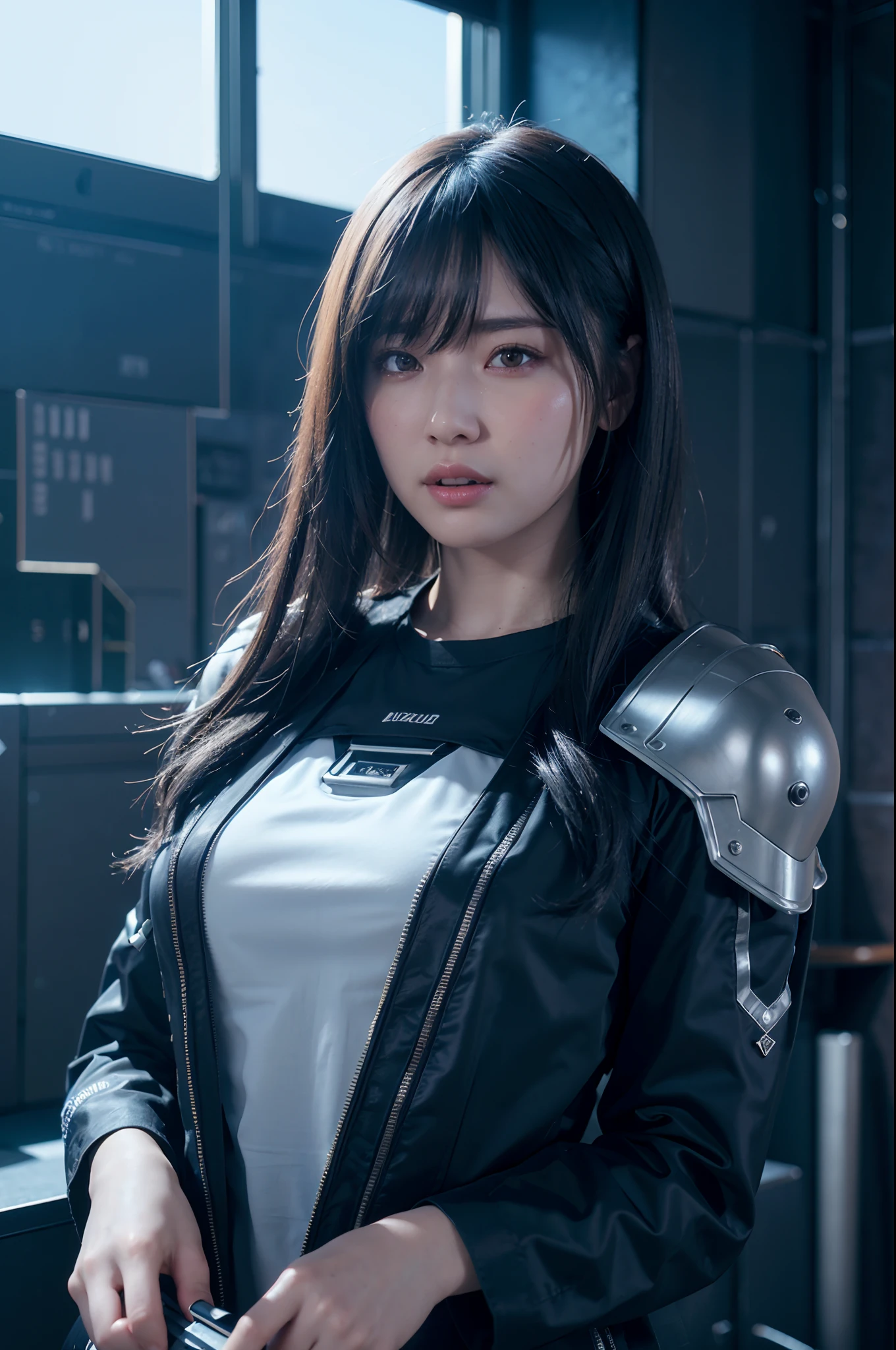 ((Best quality)), ((masterpiece)), (detailed:1.4), 3D, an image of a beautiful cyberpunk female with thick voluminous hair,light particles, pure energy chaos antitech,HDR (High Dynamic Range),Ray Tracing,NVIDIA RTX,Super-Resolution,Unreal 5,Subsurface scattering,PBR Texturing,Post-processing,Anisotropic Filtering,Depth-of-field,Maximum clarity and sharpness,Multi-layered textures,Albedo and Specular maps,Surface shading,Accurate simulation of light-material interaction,Perfect proportions,Octane Render,Two-tone lighting,Wide aperture,Low ISO,White balance,Rule of thirds,8K RAW