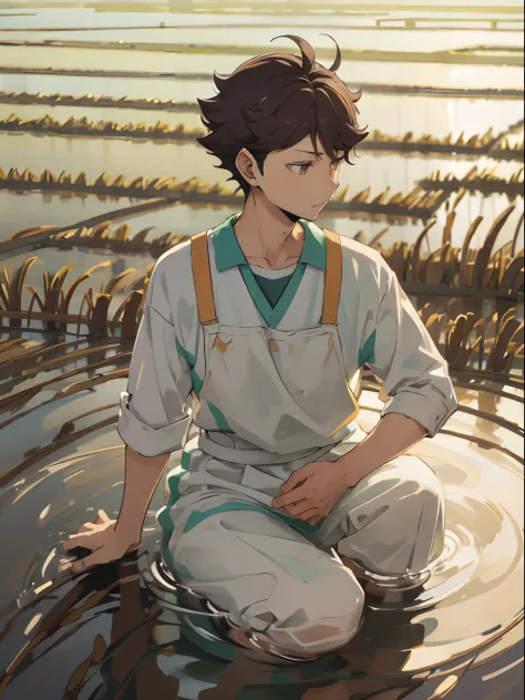 masterpiece, oikawa tooru, rice farmer, paddy fields