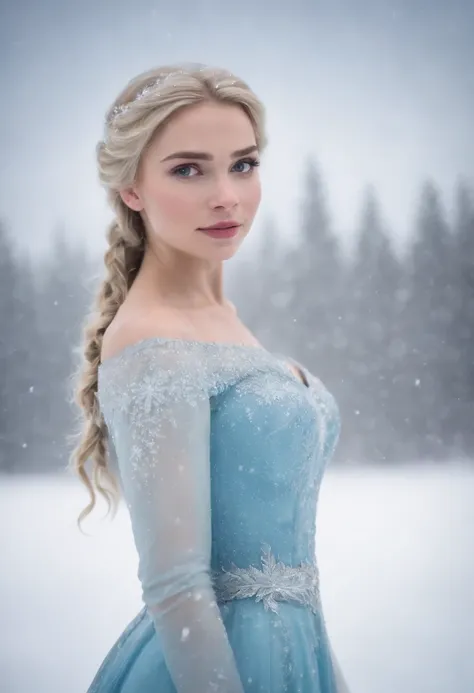 brett cooper as elsa from frozen with thick white hair and - SeaArt Al -  Free Al Art Generator