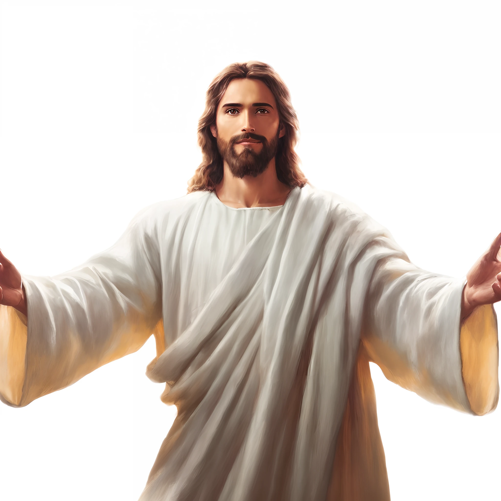 A closeup of พระเยซู with outstretched arms, พระเยซู Cristo, เขาทักทายคุณอย่างอบอุ่น, แขนของเขากางออก, พระเยซู, Vestido como พระเยซู Cristo, Retrato de พระเยซู Cristo, พระเจ้าและพระผู้ช่วยให้รอด, พระเจ้าผู้ทรงฤทธานุภาพหนุ่ม, พระเยซู Gigachad, แขนของเขากางออก. พร้อมที่จะบิน, พระเยซู Negro, rosto de พระเยซู, พระเยซูชาวนาซาเร็ธ