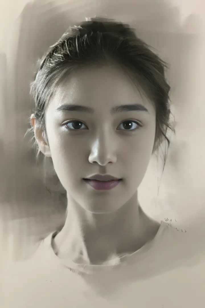 portrait sketch，1girll，sketching，4k ultra hd, 超高分辨率, (photorealistic: 1.4), best quality，masterpiece，（pastel colour：1.2）