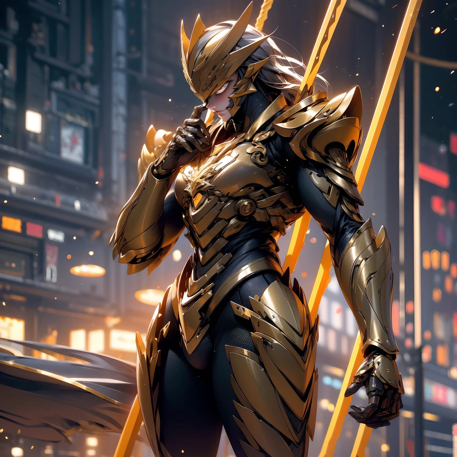 Sagittarius Golden Saint Seiya weairing spiderman suit，Full body like，combats，Close-up，of a real，Facial features are carefully depicted，Realistic skin texture，Dark style，depth of fields，high light，Real light，Ray traching，oc rendered，Hyper-realistic，best qualtiy，8K，Works of masters，super-fine，Detailed pubic hair，Correct anatomy，sharp focus on eyes，Bokeh，Facial features are carefully depicted