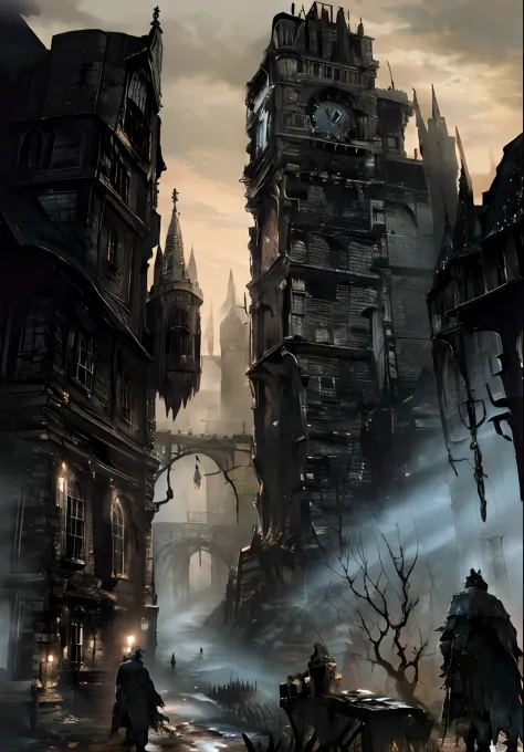 Bloodborne, docter:1.5,monster,city:1.1, 1men:1.2