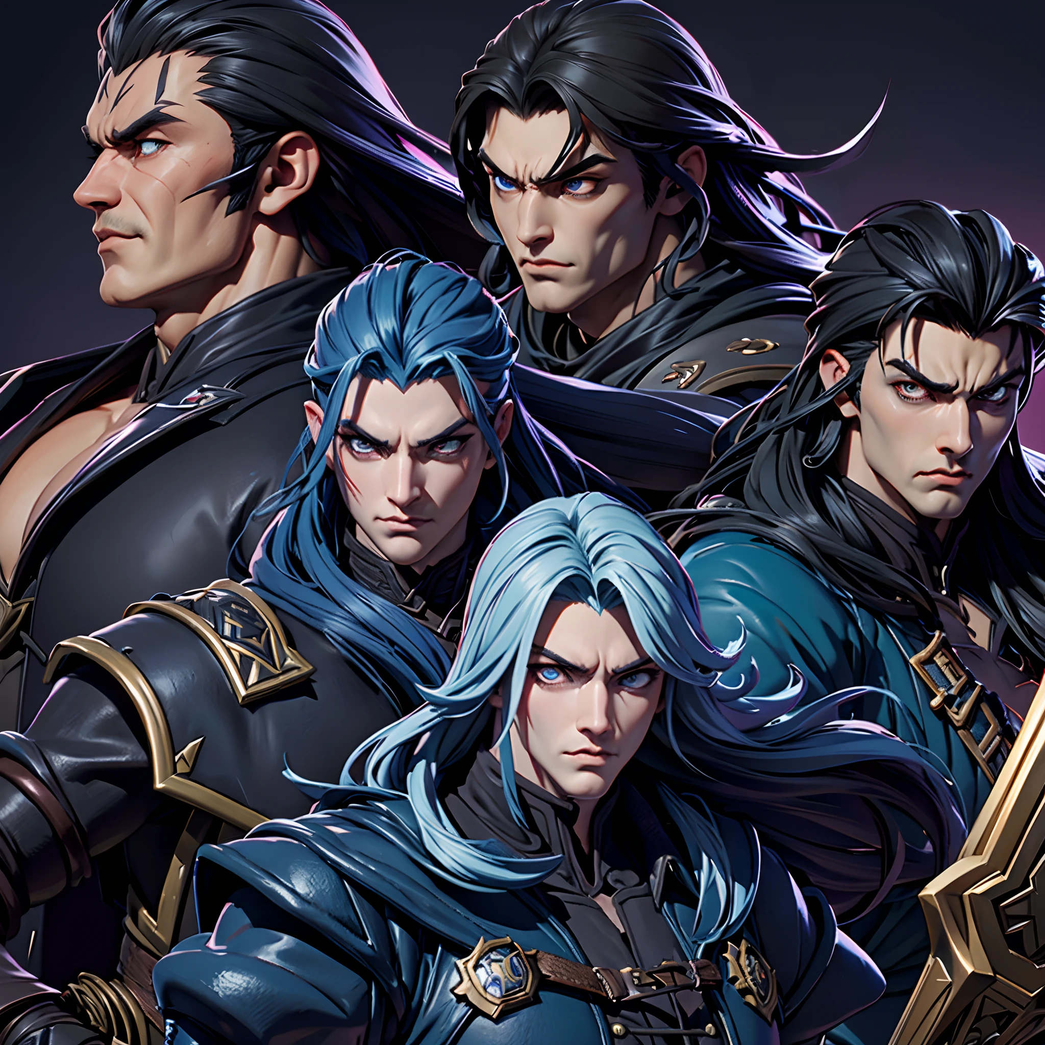 Castlevania 초현실적 그림자의 제왕 슈퍼 디테일 북두의 검 켄시로 근육질 스타일 다이내믹 슈팅 드라큘라 경의 걸작 군대를 이끌고 악마 군대를 전투에 투입 선명한 디테일 영화 장면 슈퍼 디테일 얼굴 초상화