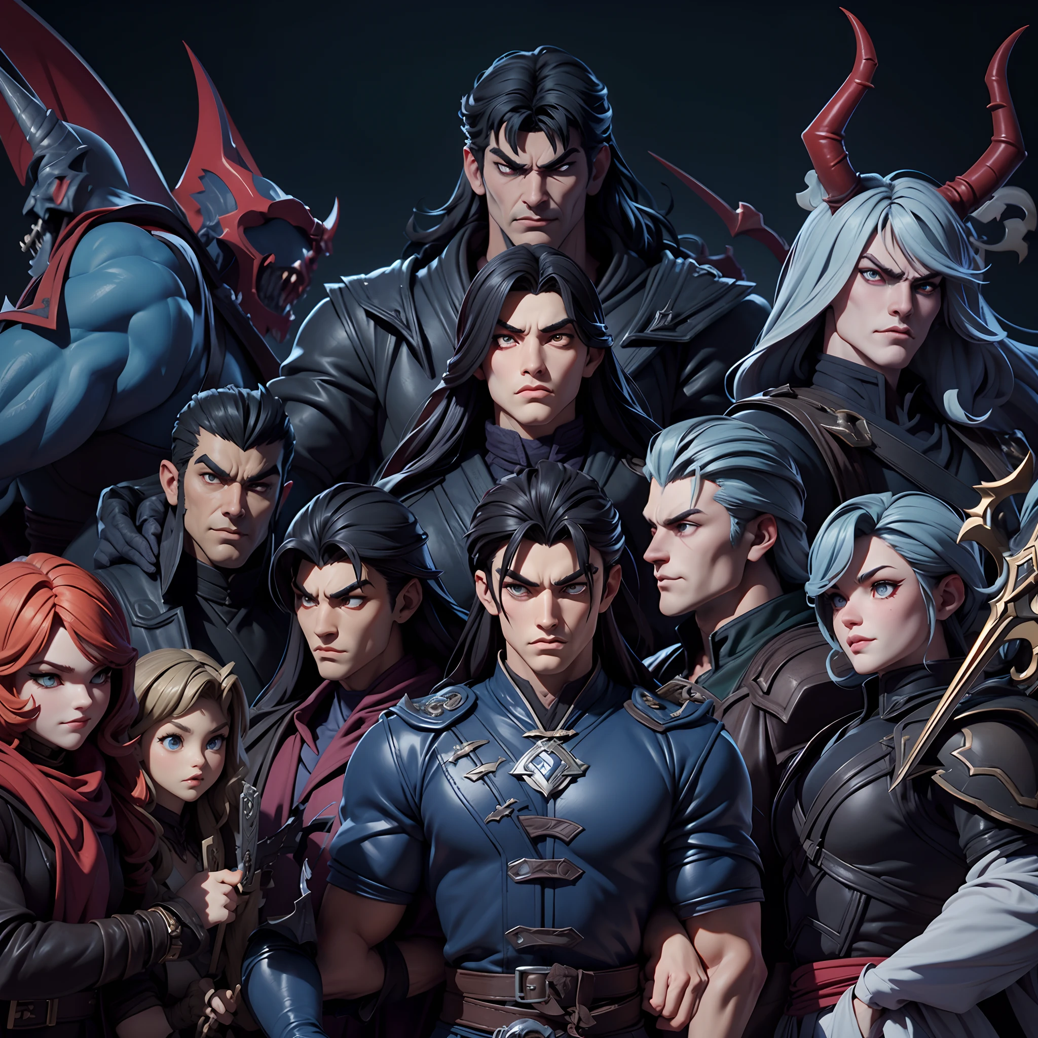 Castlevania Hyper réaliste Seigneur des ombres Super détaillé Hokuto no Ken Kenshiro Style musclé Tir dynamique Le chef-d’œuvre du seigneur Dracula Mener les troupes Armée de démons au combat Détails nets Scènes de film Large environnement de guerre