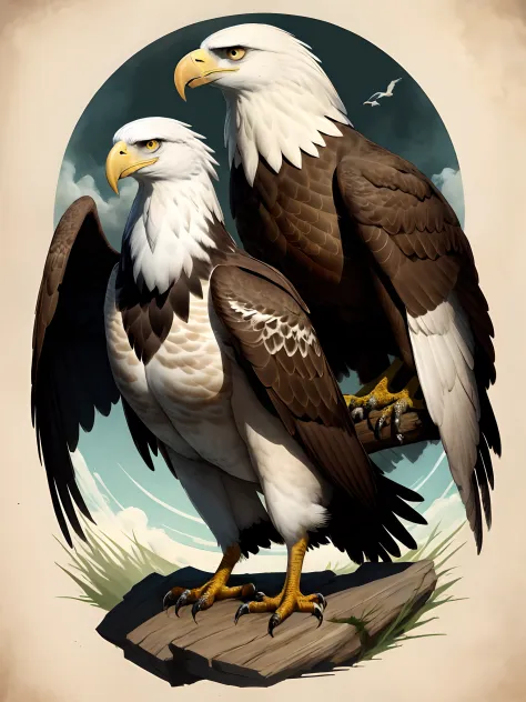 This digital drawing of an eagle-harpy eagle is a tribute to the