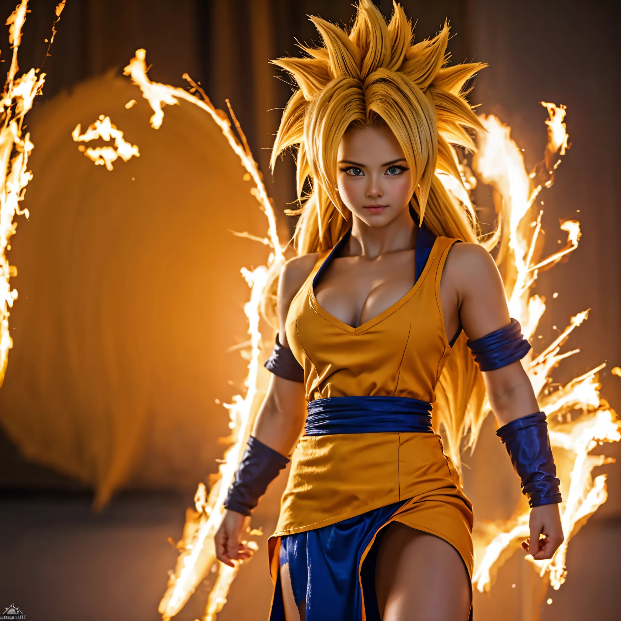 chica super saiyajin, alta calidad