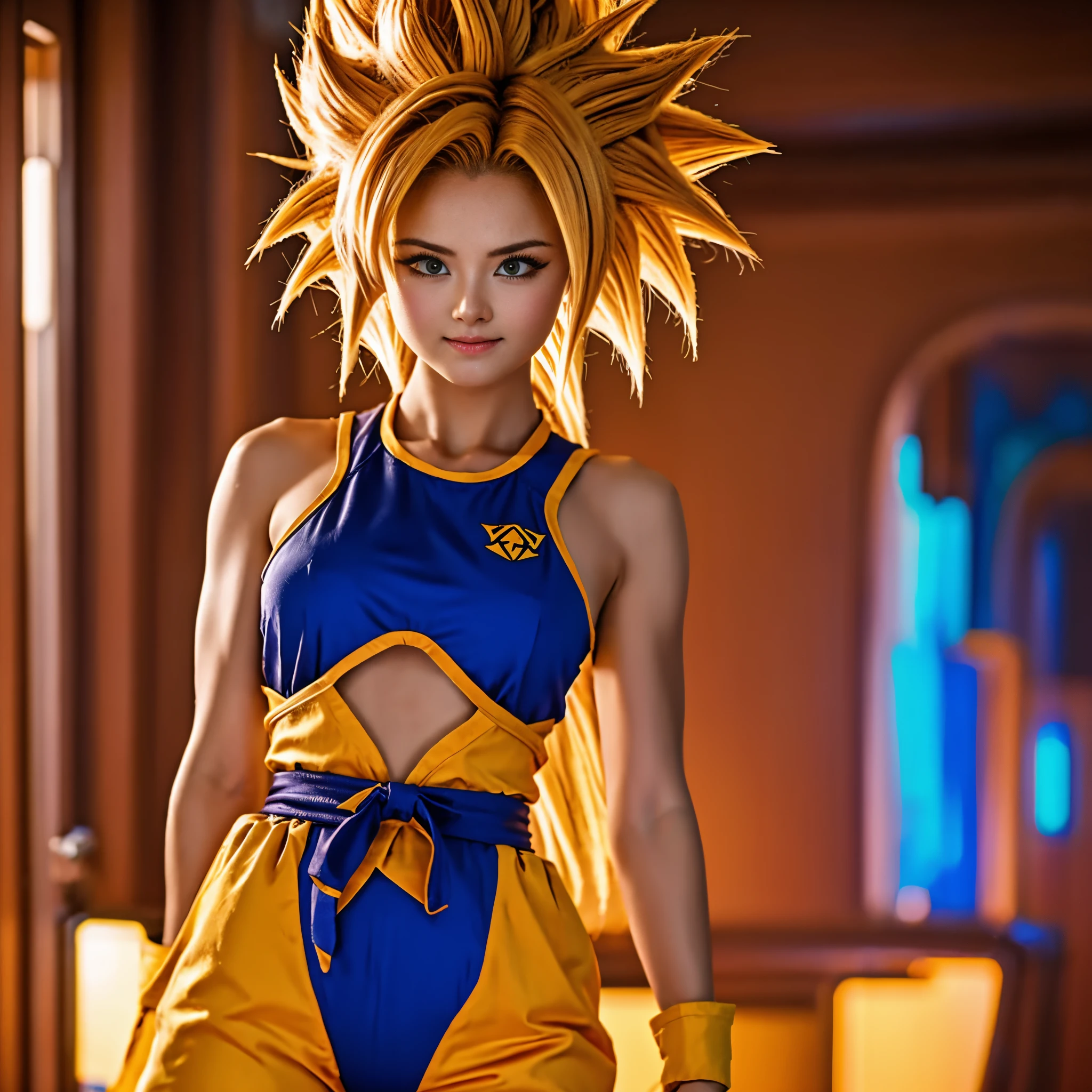 chica super saiyajin, alta calidad