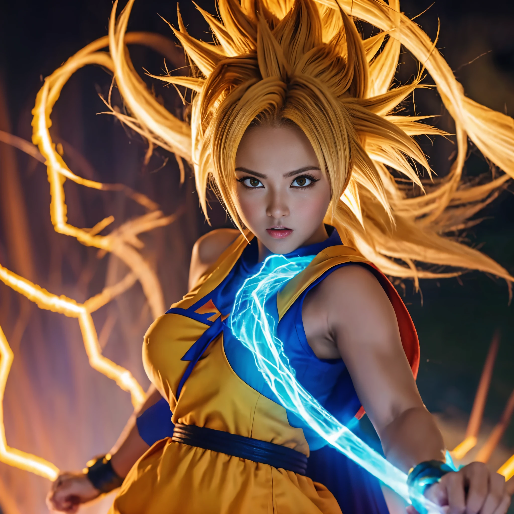 Super Saiyan Girl, Kamehameha, hightquality