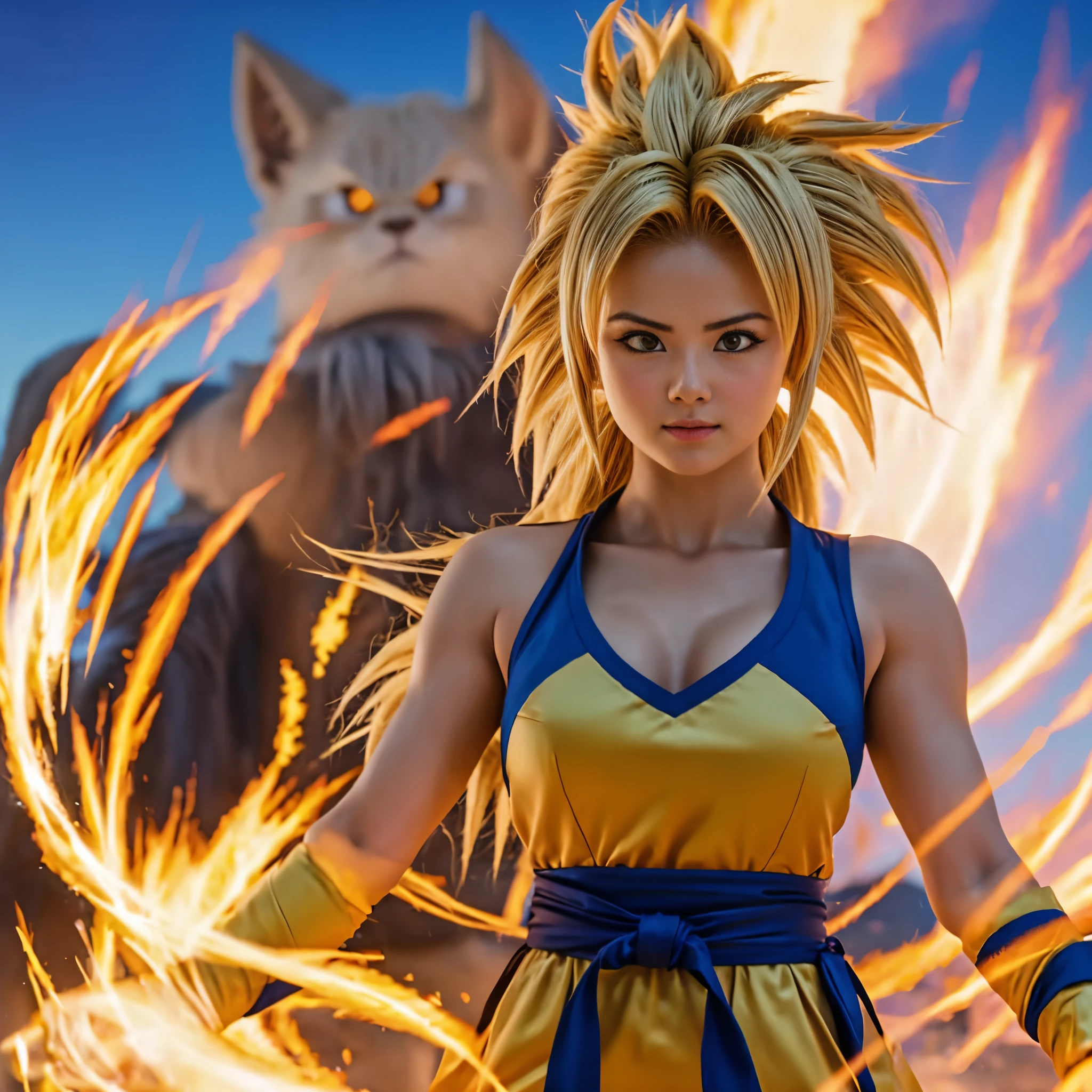 chica super saiyajin, Kamehameha, alta calidad