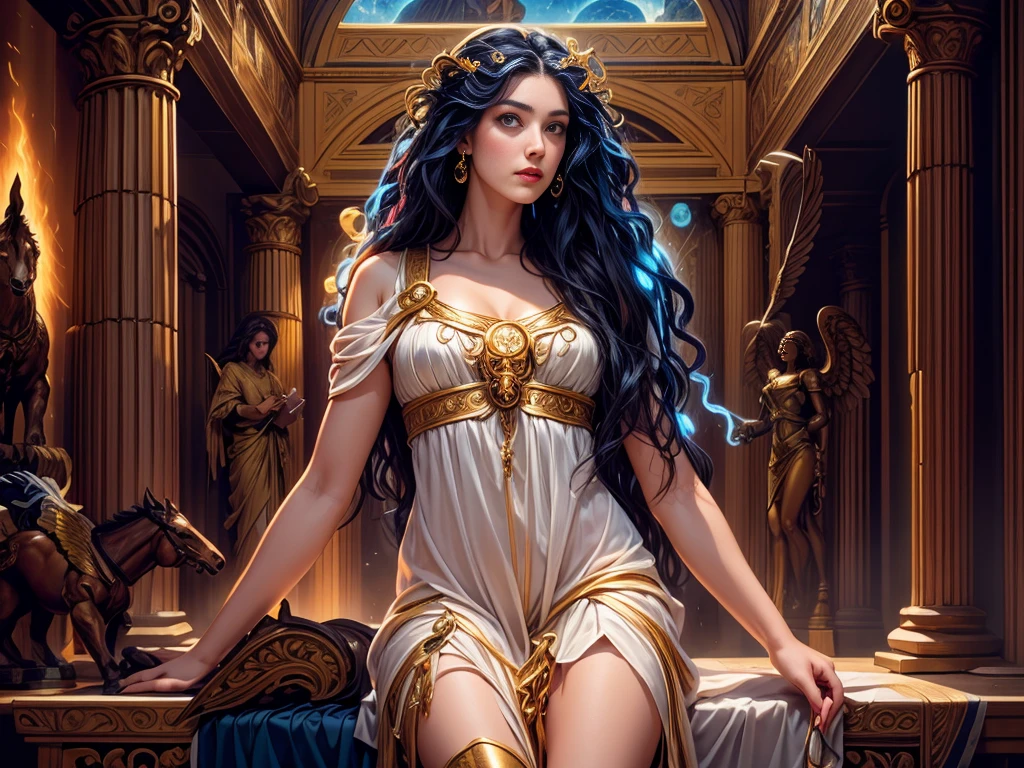 Um retrato de uma mulher em alta definição, com cavalo ((um cavalo)), em 8K de um mulher anjo de 18 anos, ((  anjo com várias asas majestosas,)), Deus do Mar, Deus do Oceano, Lúthien, arte de deus, Deus da mitologia grega, Deus da Lua, Deus do amor e da paz, deus bonito, Mitologia do Deus da Terra, o deus Eros, Um retrato impressionante de um deus, Frank Kelly Freas, Estilo Karol Bak, ((rosto bonito)), Ultradefinição, melhor qualidade, 32k ultra | | | | | | | | | | | | | | | | | | | | | | | | | | , Ultra HD | | | | | | | | | | | | | | | | | | | | | | | | | |