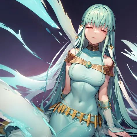 soldiers wielding swords and spears have overpowered and bested ninian, with many weapons decorating the ground and causing cuts...