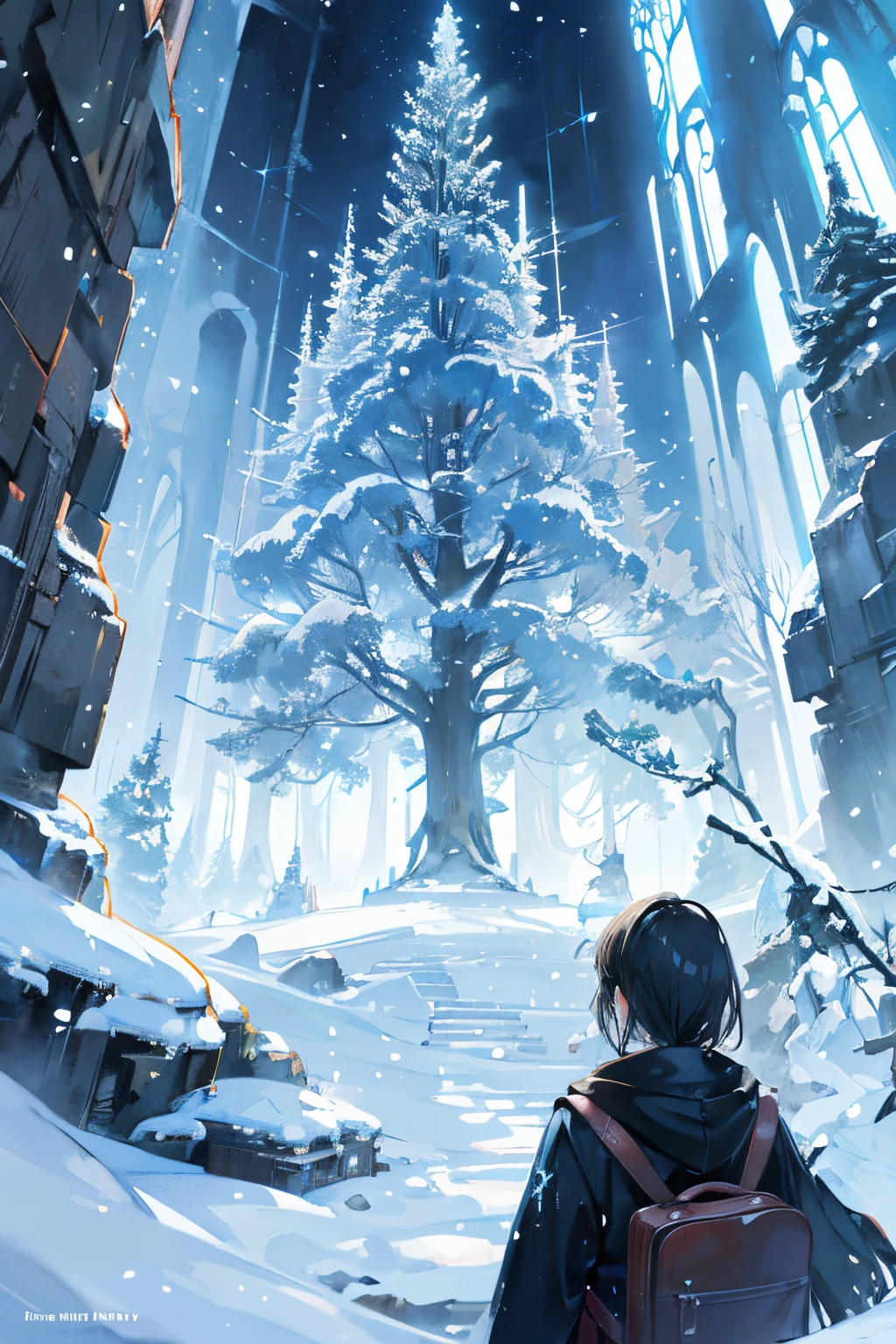 Erstellen Sie exquisite Illustrationen im Stil von Makoto Shinkai, Es verfügt über ultrafeine Details und erstklassige Qualität. Wir erstellen bezaubernde Illustrationen, die den Wintergeist zum Ausdruck bringen, hauptsächlich für Mädchen., Fügen Sie außergewöhnliche Elemente hinzu, Zum Gipfel der Nostalgie und Fantasie. Winterlandschaft、Stellen Sie sich eine Szene vor, die mit skurrilen Details wie sanft fallenden Schneeflocken dekoriert ist。, Ein Hauch magischer Atmosphäre, und vielleicht、Ein geheimnisvoller Begleiter oder ein imaginäres Wesen, das das Mädchen begleitet.. Einbeziehung nicht-traditioneller Elemente, die ein Gefühl des Staunens hervorrufen、Versetzt den Zuschauer in eine Welt, in der der Alltag zu einem magischen Spektakel wird。. Die ganze Atmosphäre sollte sehr nostalgisch sein, Wir bieten ein visuelles Erlebnis, das Winterzauber und überirdische Magie vereint.。.