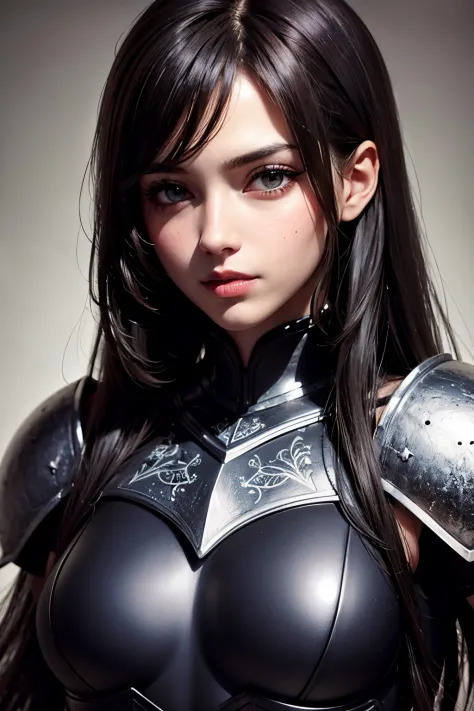 Beauty girl in darker full armor