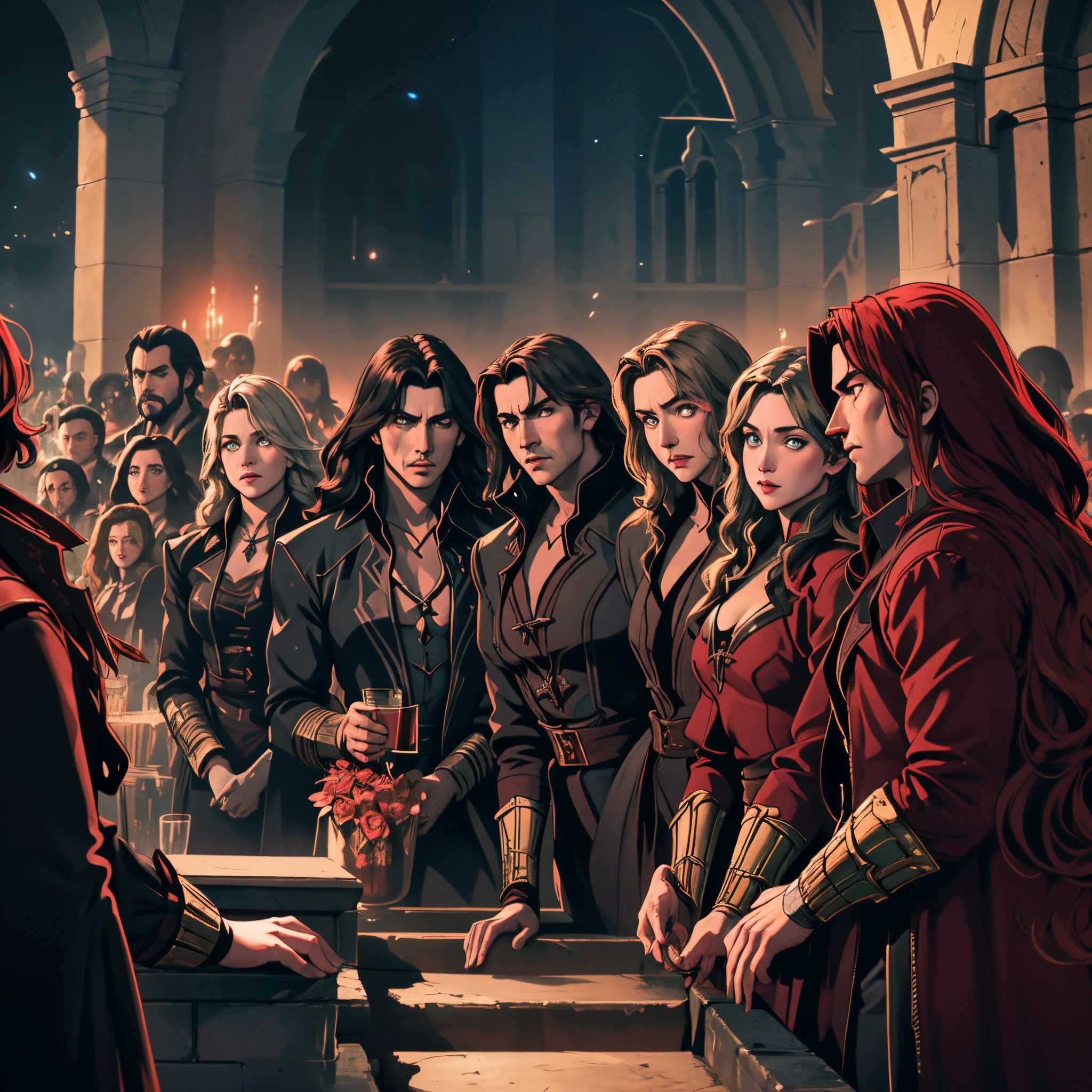 Castlevania Senhor do&#39;sombra hiper-realista cenas cinematográficas super detalhadas de demônios no fogo ardente cenas cinematográficas de guerra super detalhadas