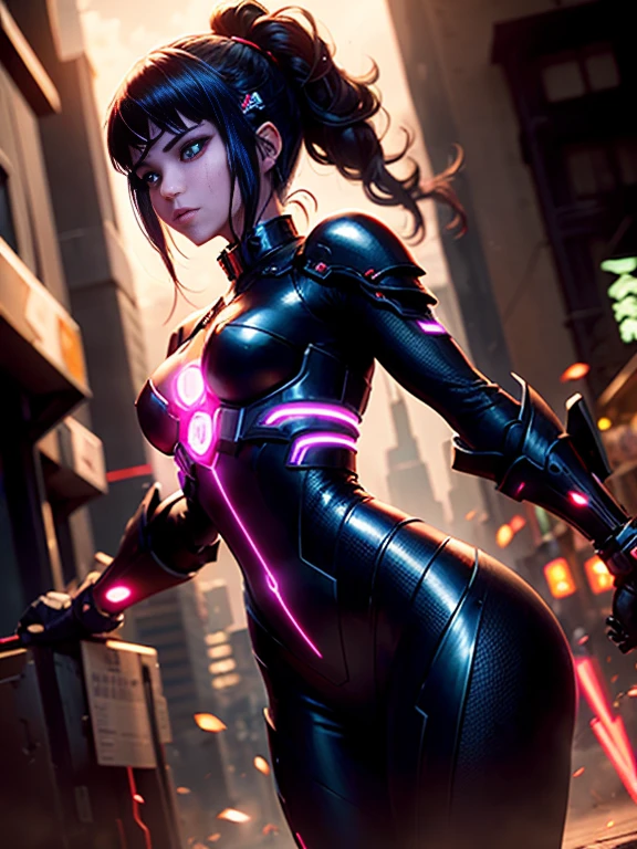 (masutepiece,Best Quality: 1.2),(Ultra-detailed face),(No headgear),Her armor is、Glows red as neon city lights dance across its mechanical surface. Complex cybernetics is、Empowers her movements with inhuman speed and strength. She calmly walks through the lower sector, The alley was bathed in the crimson glow of her futuristic suit. In her grip、There is an energized longsword, Its edge humming with plasma, Ready to dispense justice. She is the guardian who watches over this city, Although few people know her name. Criminals Whisper Crimson Knight Rumors, A cybernetically enhanced warrior who swore to protect the innocent. They talk about her inhuman reflexes and her burning sword that cuts through any defenses. How she looks from the shadows, Red blur for quick decisions. tonight、Her sensors are、Detected injustice brewed again in these lawless streets. Let the city sleep, Only she is on alert, Silent sentries watching. Her cybernetic system is、Those who cannot defend themselves々When you are preparing to fight for、Start targeting threats. Crimson Nights are ready, And justice will be dealt with swiftly tonight.