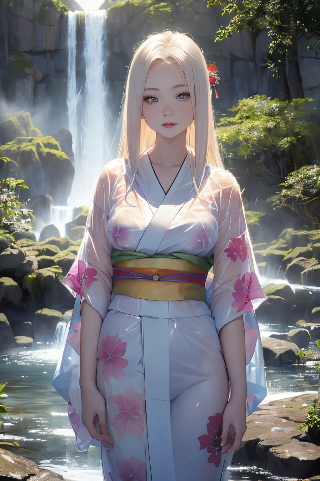 (((Debout au milieu d’une cascade par une nuit au clair de lune:1))),((belle femme debout au milieu de l’étang:1)),((Beau half-naked woman in a beautiful waterfall basin)), ((Des yeux perçants et envoûtants))、((Un sexy))、(((Kimono transparent:1.3)))、((Kimono fait d&#39;un tissu fin mouillé d&#39;eau:1)), peau pâle、((bosses de mamelon:1)), (((1 fille dans:1))), ((peau pâle))、Mélancolie beau visage、Beau expression、Visage sexy, (((Bas du sein)))、(((Beau breasts ))), Beau 、Visage super fin、Yeux délicats、(double paupières)、 (((1 femme japonaise)))、 Beauté, 20 ans,((Kimono transparent)), (Montrez-vous en portant des vêtements révélateurs japonais),