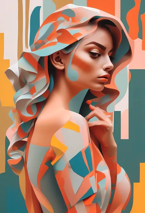 Immerse yourself in a digital masterpiece with this artwork prompt featuring a beautiful fashionable girl in action. The artist'...